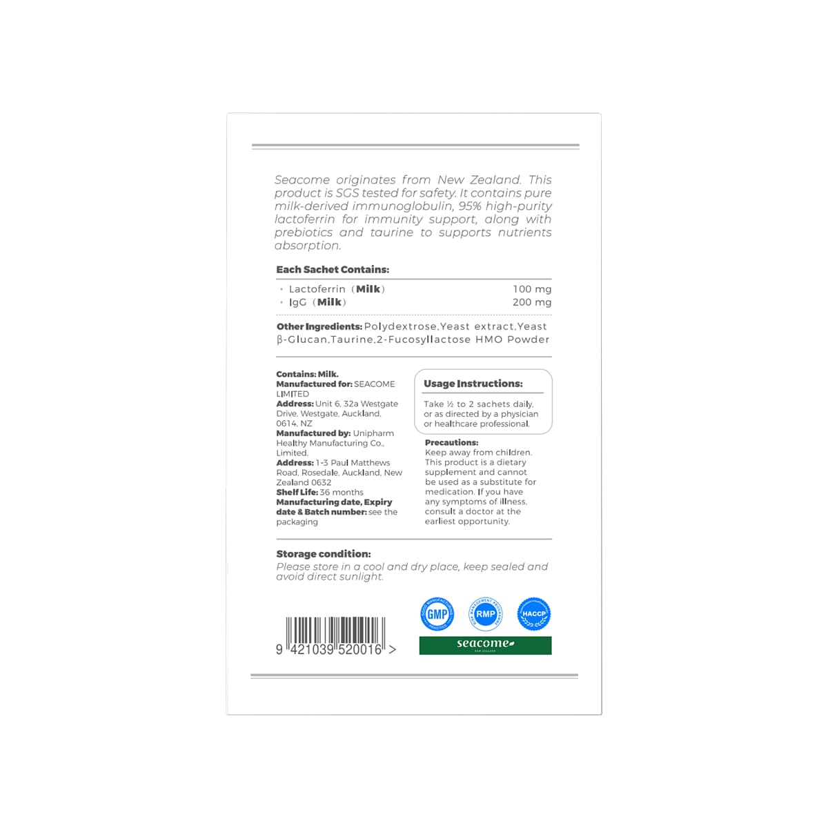 Seacome Lactoferrin