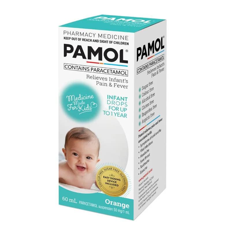 Pamol Infant Drops Orange 60ml