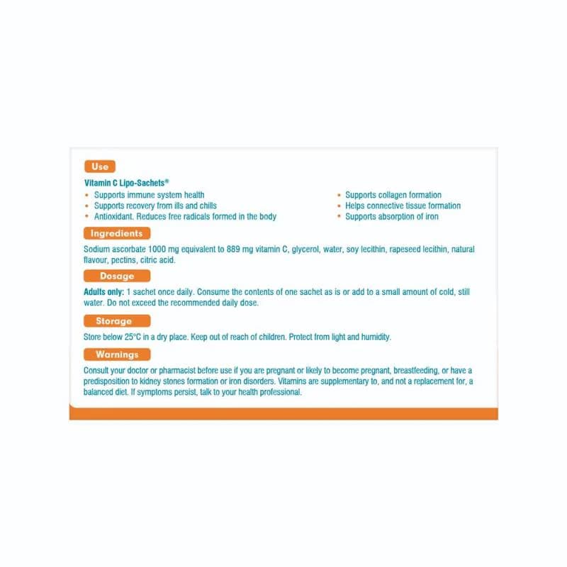 Lipo-Sachets Vitamin C Sachets 30s