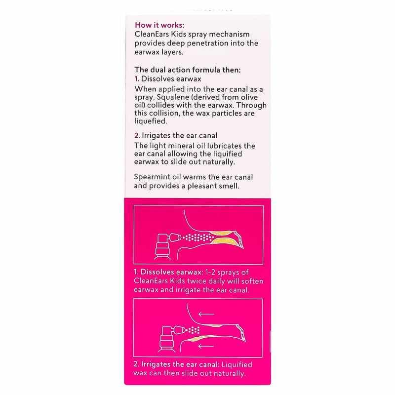 Clean Ears Wax Removal Spray Kids 30ml
