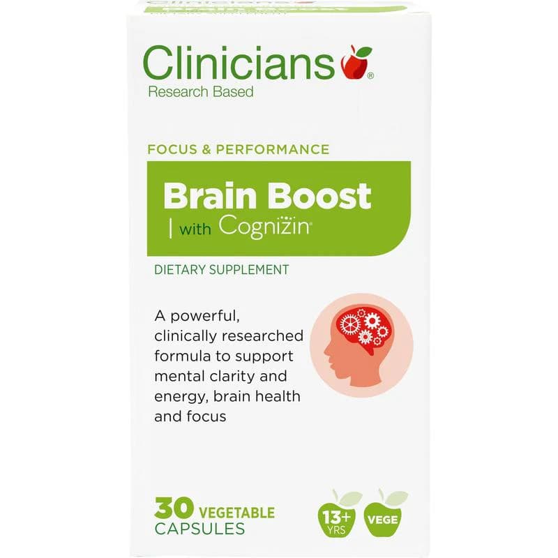 Clinicians Brain Boost +Cognizin Capsules 30s
