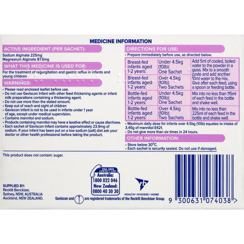Gaviscon Infant Digestive HealthSachets Powder Sachet 30s