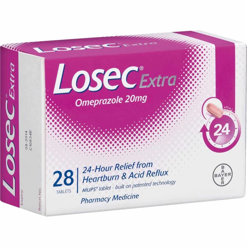 Losec Extra Tablets 20mg 28s
