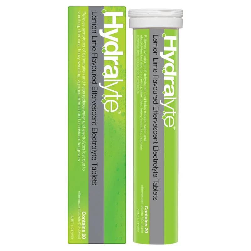 Hydralyte Lemon-Lime Effervescent Tablets 20s