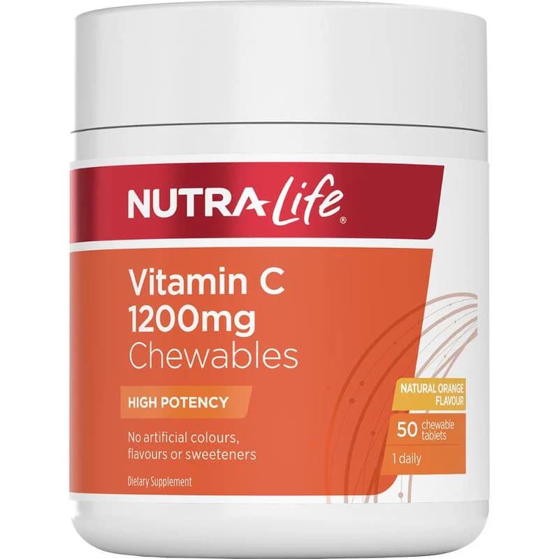 Nutra-Life Vitamin C 1200mg Chewable Tablets 50s