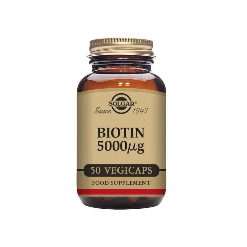 Solgar Biotin 5000mg Vegetable Capsules 50s