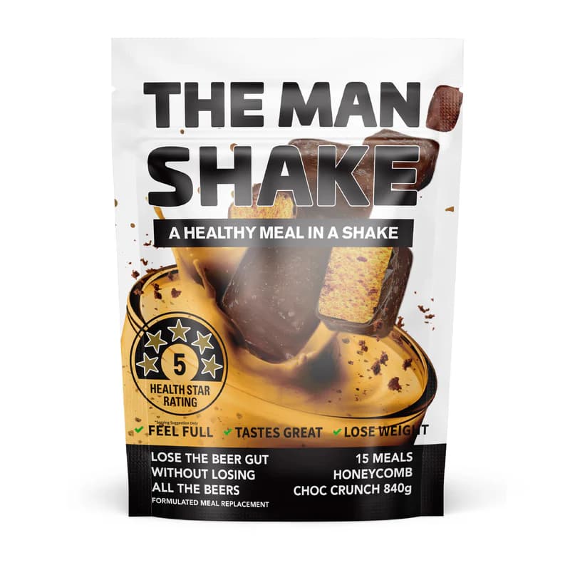 The Man Shake Choc Honeycomb Crunch Powder 840g